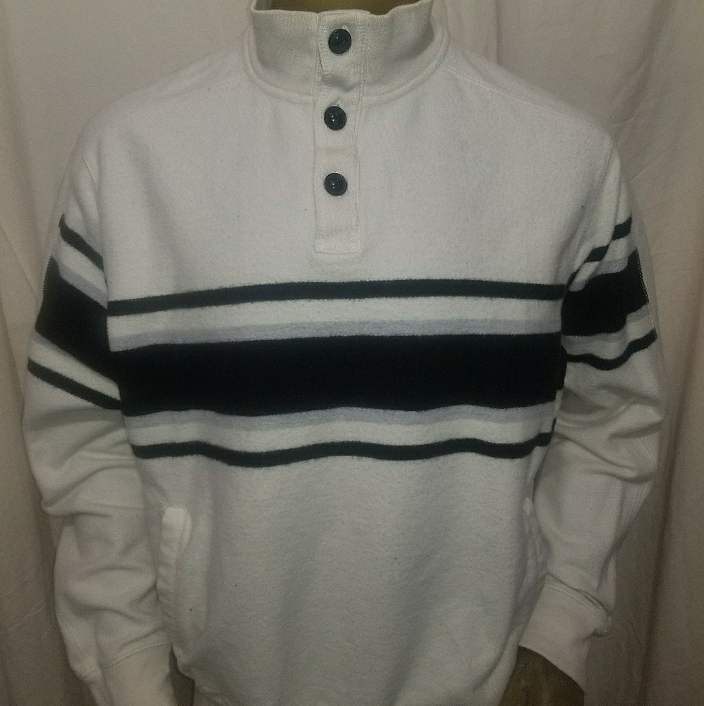 Men’s Chaps XL Sweater Cotton Blend Quarter Button